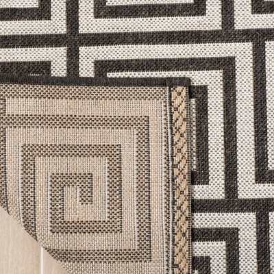 Linden Light Grey and Charcoal Geometric Square Rug