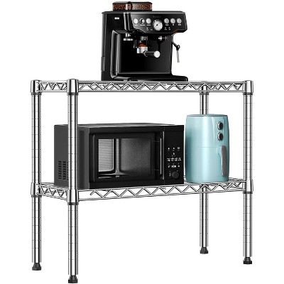 220 lbs 2 Tier Storage Rack Metal Wire Shelving Unit, Storage Standing Household Shelf Organizer