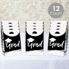 Big Dot of Happiness Black and White Grad Best is Yet to Come Graduation Gift Favor Bags Party Goodie Boxes Set of 12 - 2 of 4