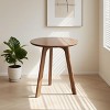 KWPZQEB Round End Table, Small End Table with 3 solid Wood Legs, Bedside Table for living Room Bedroom & Balcony - 3 of 4