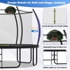 12/14/16FT Trampoline with Basketball Hoop, Enclosure net, Curved Poles & Ladder, Round Outdoor Trampoline for Kids and Adults - ModernLuxe - 3 of 4