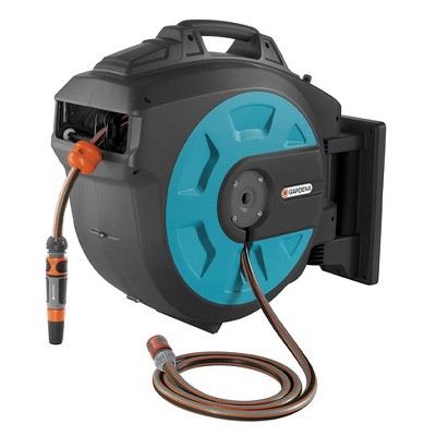 Photo 1 of Gardena Comfort 115 Foot Wall Mounted Retractable Swivel Garden Hose Reel Box