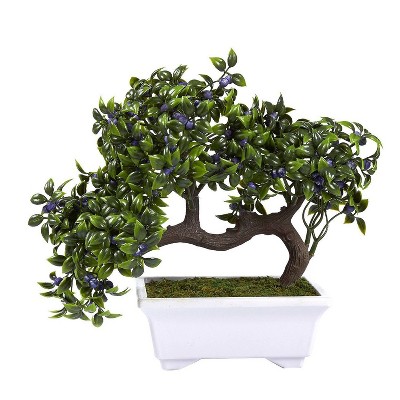 Juvale Artificial Bonsai Tree - Fake Plant Decoration, Potted Artificial House Plants for Home DecorIndoor, 10 x 6 x 8 Inches