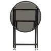 vidaXL Tea Table Black 23.6 in. Poly Rattan and Tempered Glass - 4 of 4