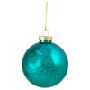 Northlight 6ct Shiny and Matte Turquoise Green Glass Ball Christmas Ornaments 3.25" (80mm) - image 4 of 4