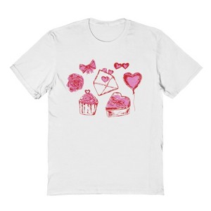 Social Collective Men's Heart Letter  Valentines Day Short Sleeve Graphic Cotton T-Shirt - 1 of 3