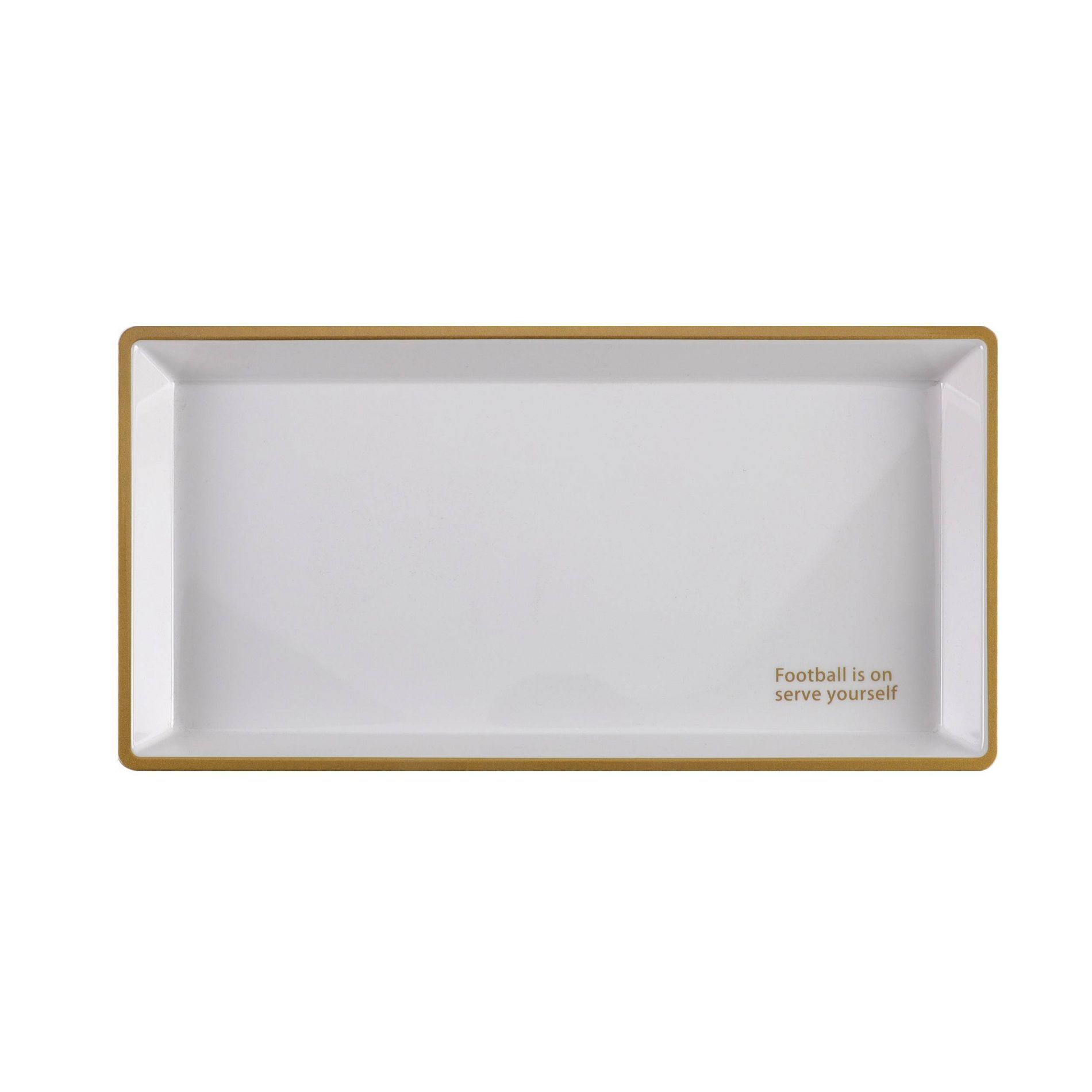 Cook With Color Rectangular "Football is on Serve yourself" Platter
