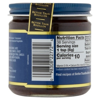 Reduced Sodium Seasoned Vegetable Base with Pureed Carrots, Celery, Onions, and Tomato, 8 OZ