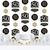 Big Dot of Happiness Adult 50th Birthday - Gold - Birthday Party DIY Dangler Backdrop - Hanging Vertical Decorations - 30 Pieces - 2 of 4