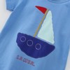 MyKids-USA Summer Baby Kids Geometric Boat Pattern T-shirt and Shorts Clothing Set for Boys - 3 of 4