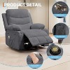 Recliner Chair, Oversized Manual Reclining Rocking Chair, 360 Swivel with Cup Holder, Massage and Heat Recliner, Single Sofa Chairs - 4 of 4