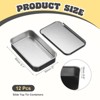 Unique Bargains Metal Anti-Oxidation Slide Top Rectangular Tin Containers 12 Pcs - 2 of 4