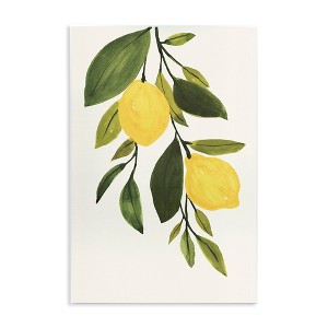 Stupell Industries Simple Yellow Country Lemon Leaf Wall Plaque Art, 13" x 19" - 1 of 4