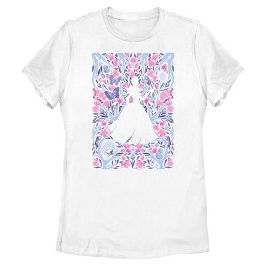 Womens Wicked: For Good Glinda Floral Purple and Pink Poster T Shirt - 1 of 4