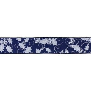 Melrose Wired Polyester Ribbon 2.5" x 10 yds. (Set of 2) - 1 of 3