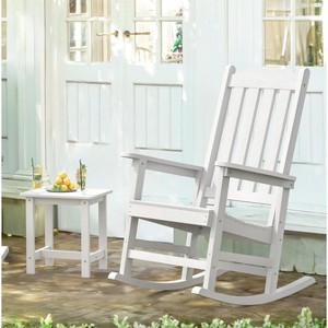 Arceso Outdoor Rocking Chairs Set, 1 Chairs & 1 Table HDPS Poly Rocking Chair, All Weather Resistant, Heavy Duty Rocker Chair For Patio, Lawn, Garden - 1 of 4