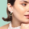 SOHI Women's Green Flora Heart Drop Earrings - 3 of 3