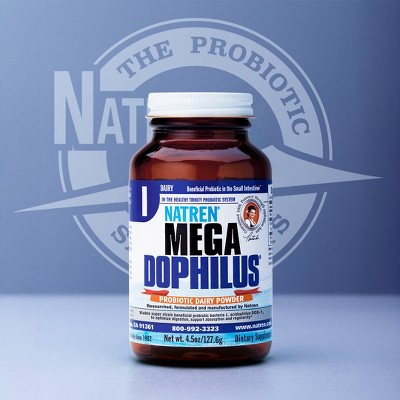 Natren Mega Dophilus Dairy Probiotic Powder - 4.5 Oz