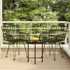 vidaXL Patio Dining Set 3 Piece, Outdoor Table and Chairs with Rattan Look, Patio Conversational Set, Balcony Furniture Set for Porch Backyard - 2 of 4