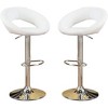 SKRAN Swivel Velvet Bar Stools Set of 2 Adjustable Counter Height Bar Stools With Open Back Chrome Base for KitchenIsland , Pub, Coffee - 2 of 4