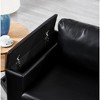 2-pieces PU Leather Upholstered Sofa Set with Square Arms, Cup Holders, and Hidden Storage, - 4 of 4