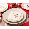 Juvale 50-Pack White Snowman Disposable Paper Cocktail Napkins, Christmas Holiday Party Supplies - 3 of 4