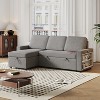 TiramisuBest 85.8" Pull Out Sleeper Sofa L-Shaped Couch Convertible Sofa Bed with Storage Chaise And Storage Racks, Modular Sectional Sofa w - 3 of 4