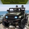 Electric Car for Kids, 12V Ride on Truck Car with Remote Control Spring Suspension, LED Lights, Music, 3 Speeds - 3 of 4