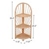 Nordlys 3-Tier Natural Rattan Corner Shelf Modern Design Style Living Room - 4 of 4