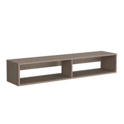 INFURNIC TV Stands and Consoles Large Modern Wall Mounted Shelf with Media Compartments for Living Room Bedroom, Light Gray, 65"*18"*3.6"