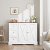 Garvee 46.85" White Farmhouse Buffet Cabinet with 3 Drawers and Adjustable Shelves ¨C Heavy Duty Sideboard for Kitchen, Dining, Living Room - 3 of 4