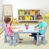 Infans Kids Table & 2 Chairs Set Toddler Activity Play Dining Study Desk Baby Gift Blue - 2 of 4