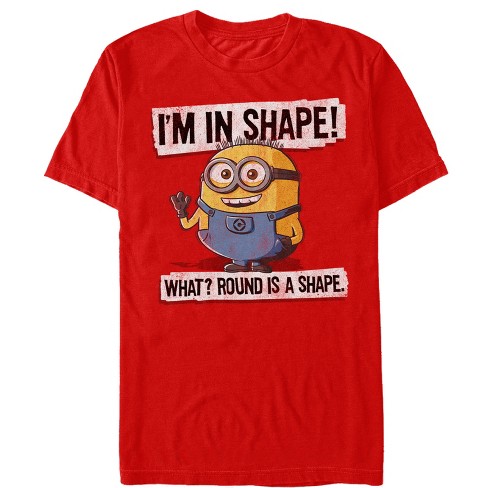 Men s Despicable Me Minion Round Shape T Shirt Red Medium