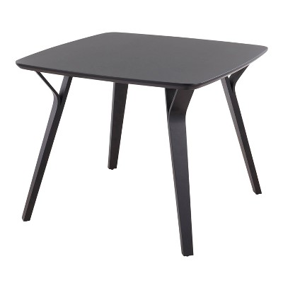 38" Black Wood Mid-Century Modern Dining Table
