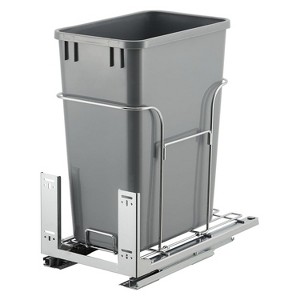 35 QT Garbage Waste Recyling Bin with Full Extension Slides, Pullout Trash Can for Under Kitchen Cabinets - 1 of 4