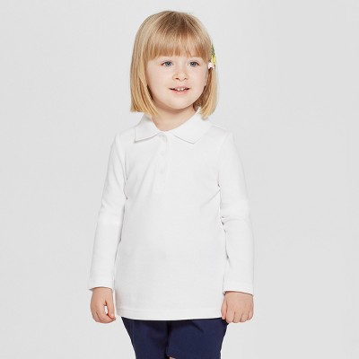 4t white polo shirt