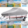 17Ft Trailerable Boat Cover,420D Heavy Duty Waterproof Oxford Cloth Trailerable Boat Covers with Storage Bag and Buckle Straps for V-Hull, Tri-Hull - 3 of 4