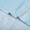 Unique Bargains Blanket Solid Color Stripe Flannel Polyester 28"x39" - 3 of 4
