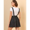 Allegra K Women's Printed Adjustable Straps Mini Chambray Pinafore Dress - 3 of 4