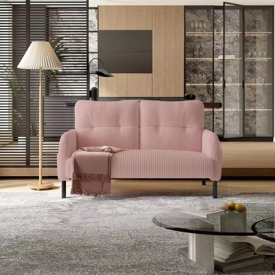 LIVAREEmlen Comfortable Monochrome Double Sofa,Corduroy Fabric,Suitable,for Living Rooms and Bedrooms