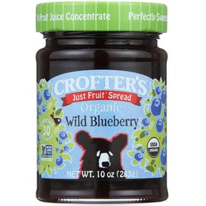 Crofter's Just Fruit Spread - Organic Blueberry 10 oz Jar. - 1 of 3