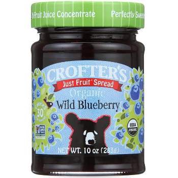 Crofter's Just Fruit Spread - Organic Blueberry 10 oz Jar