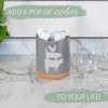 Elanze Designs Cow Pig Chicken Grey X-Large Cork Bottom, Kitchen Counter, Ceramic Stoneware, Coffee, Tea and Hot Chocolate, Machine Brewing, K Capsule - 4 of 4