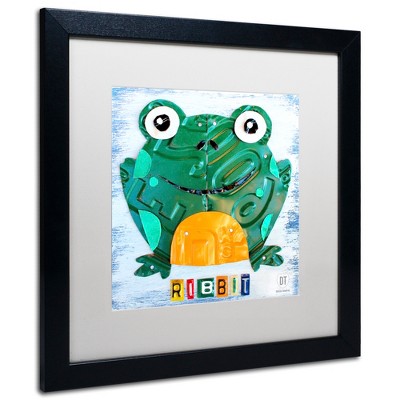 Trademark Fine Art -Design Turnpike 'Ribbit the Frog' Matted Framed Art