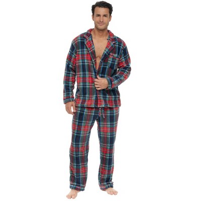 ADR Men's Pajamas Set, Soft Plush Fleece Pajamas Man, Pajamas PJs Set
