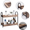 Attop Bathroom Countertop Organizer, 2 Tier Vanity Organizer and Storage for Cosmetic Skincare Perfume, Wood Bead Storage Shelf - 2 of 4