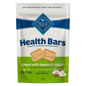 Blue Buffalo Health Bars Crunchy Dog Biscuits, Apples & Yogurt, 16-oz. Bag, Pack of 2 - 1 of 4