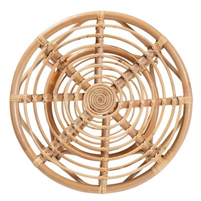 Natural Brown Rattan 3-Piece Bohemian Outdoor Seating Set