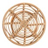 bali & pari 3pc Alleta Rattan Living Room Set Natural/Brown: Bohemian Style, No Assembly, Round Table Set - 4 of 4
