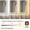 Keonjinn LED Bathroom Vanity Wall Mirror, 3 Color Temperatures Dimmable, Frontlit & Backlit, Double Lights Strips - 4 of 4